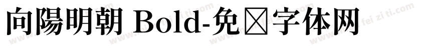 向陽明朝 Bold字体转换